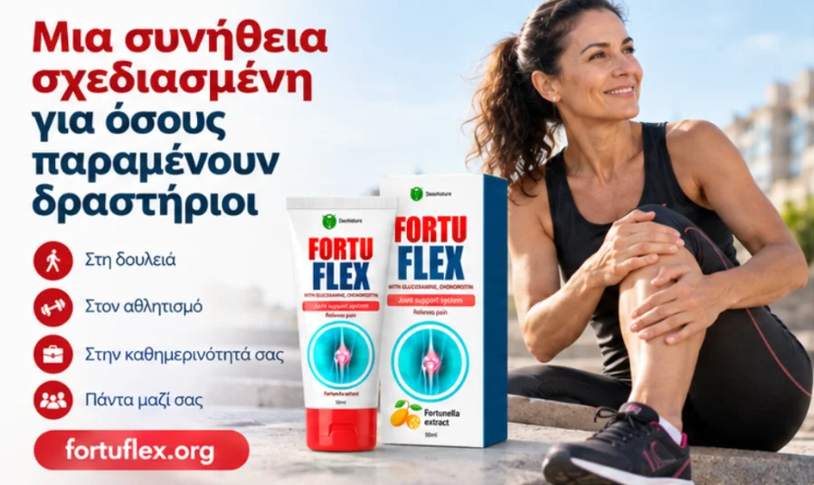 Fortuflex — κρέμα για αρθρώσεις και μύες για δραστήριους ανθρώπους