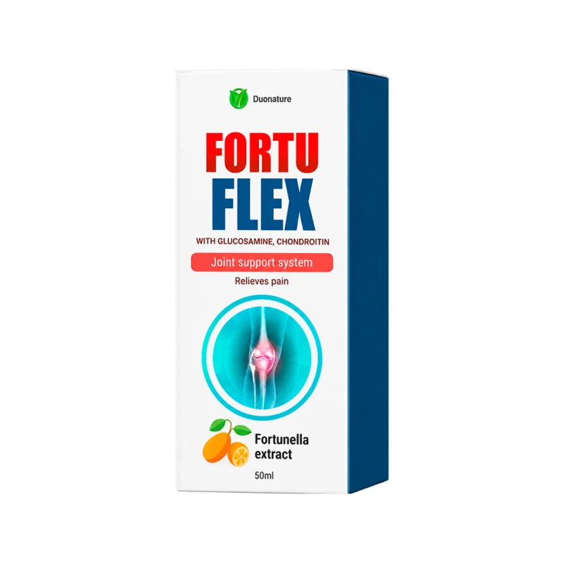 Fortuflex — confezione vista di lato con estratto di kumquat